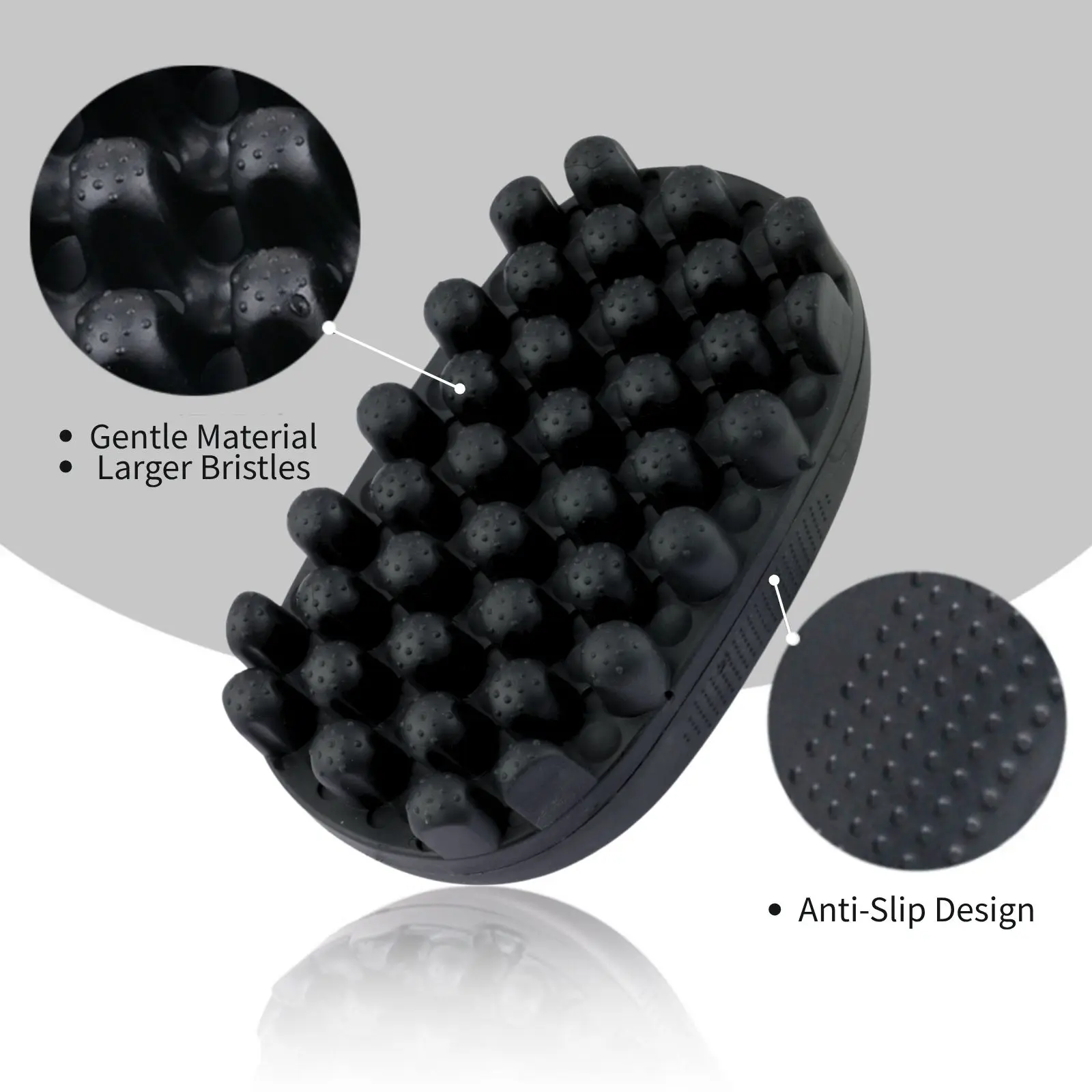 Hair Curling Wand - NOWA Antypoślizgowa Gumowa Szczotka do Kręcenia