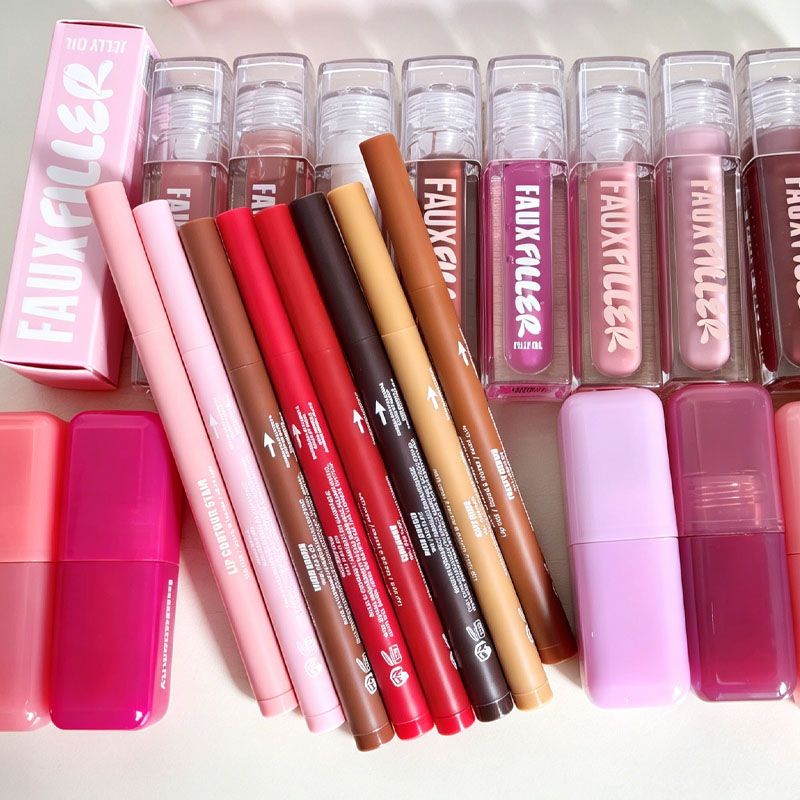 Huda Beauty Makeup Mini Kit - Gorący, rzadki, wielokolorowy, elegancki błyszczyk do