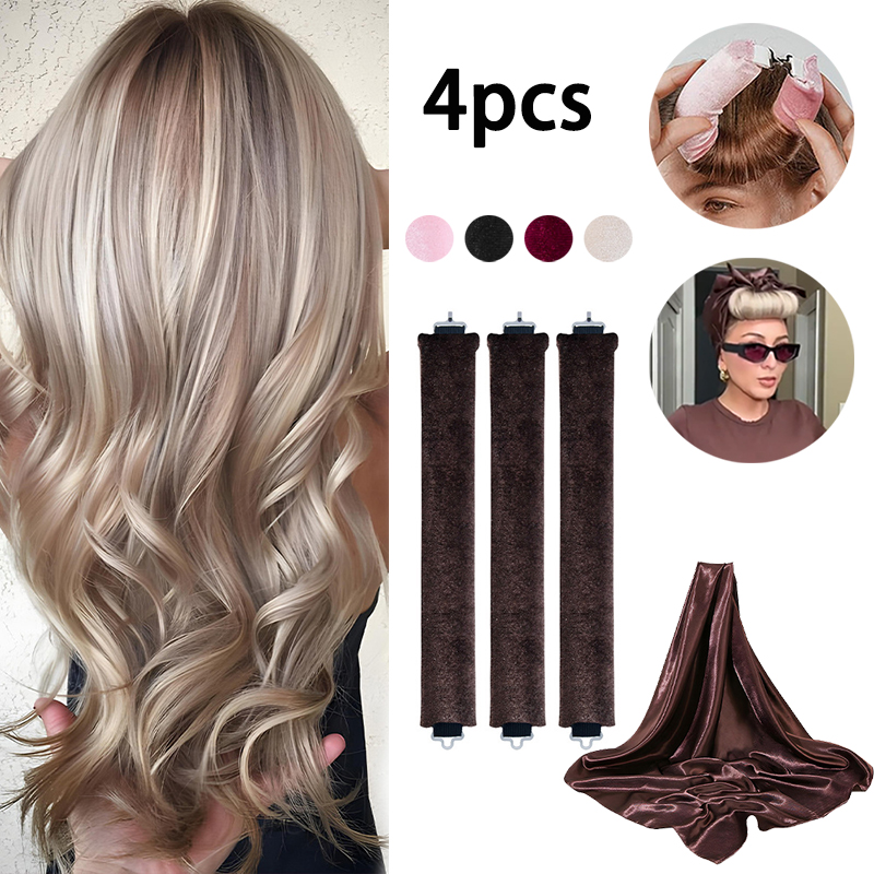 Hair Curling Wand - 4 szt. Bezgrzewcze wałki do włosów