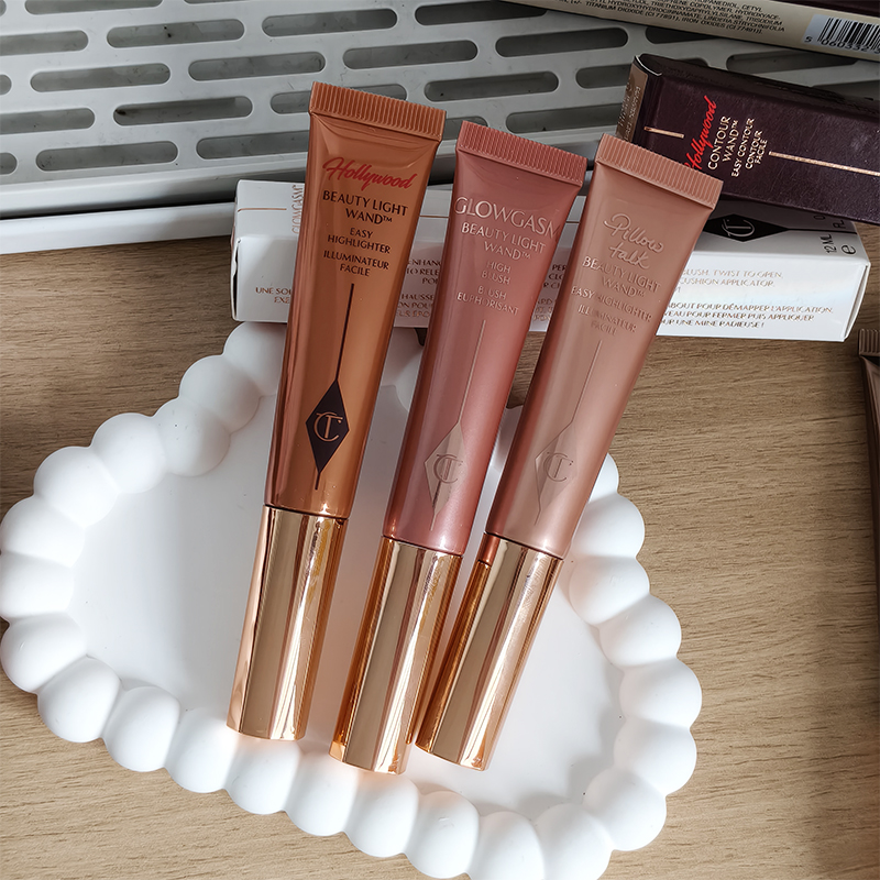 Huda Beauty Makeup Mini Kit - Charlotte Tilbury Liquid Highlighter Pen, Puder