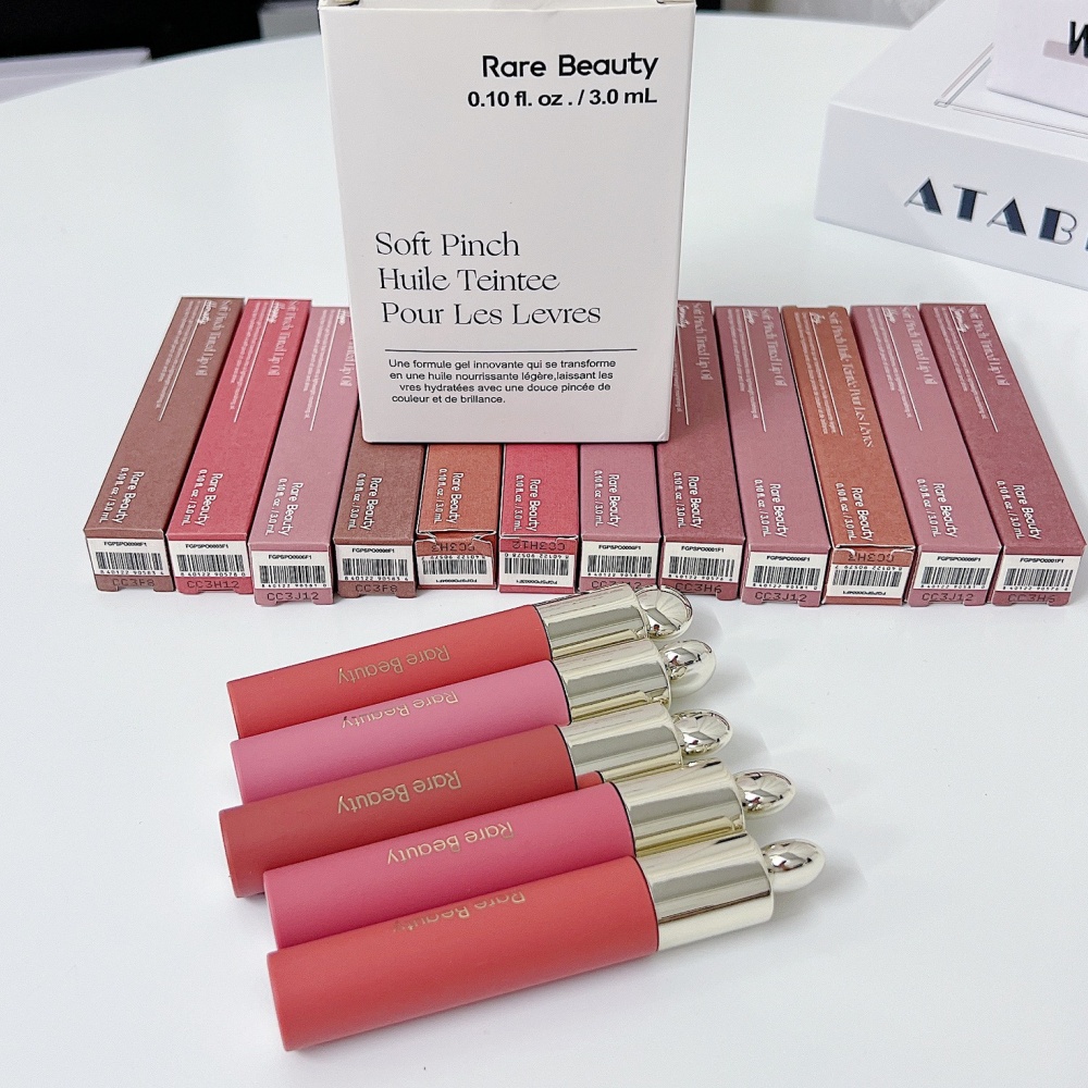 Huda Beauty Makeup Mini Kit - Rare Beauty Nowy Gładki Błyszczyk do