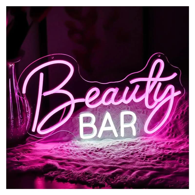Neonowy szyld Beauty Bar, ście – Beauty Makeup Wallpaper recenzja i cena