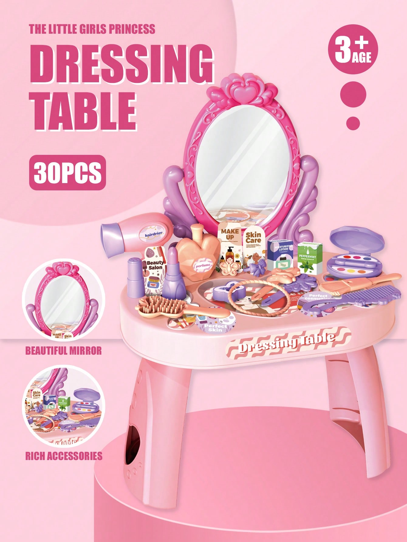 Zestaw toaletki dla dzieci z l – Beauty Makeup Girl recenzja i cena