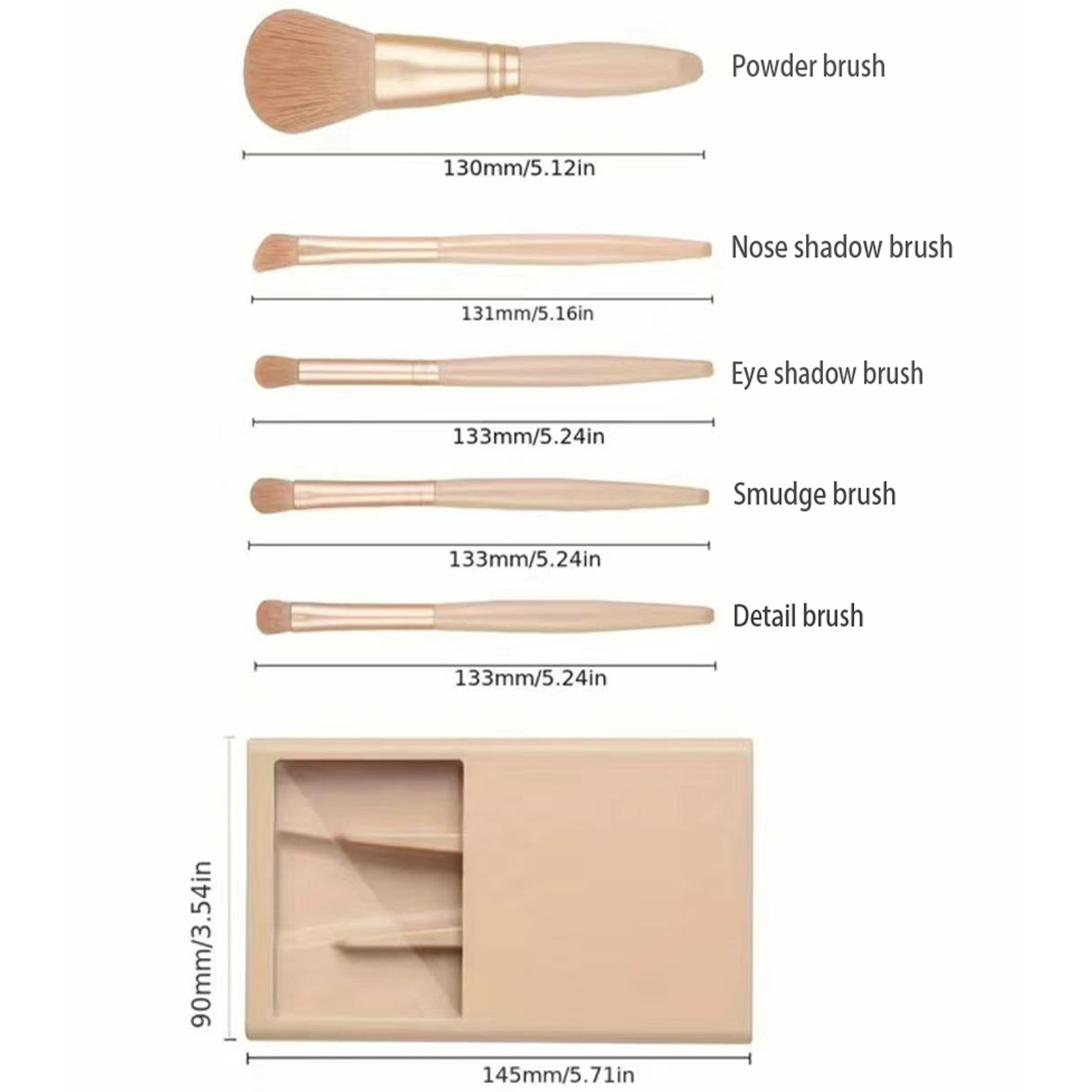 5-częściowy zestaw pędzli kosm – Beauty Makeup Tool Collection recenzja i cena