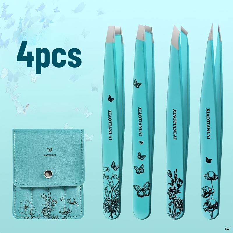4 szt. Pęsety do brwi Tiffany  – Beauty Makeup Bag recenzja i cena